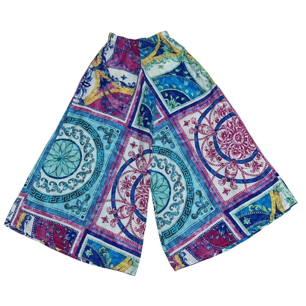 Sesto Senso Women's Size Small Linen Wide Leg Pants High Rise Resort wear Beach